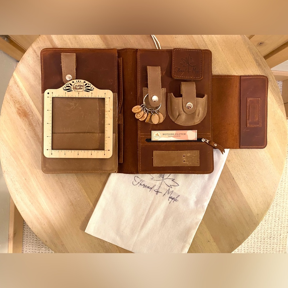 Thread & Maple Whiskey Notions Clutch for Knitting and Crochet